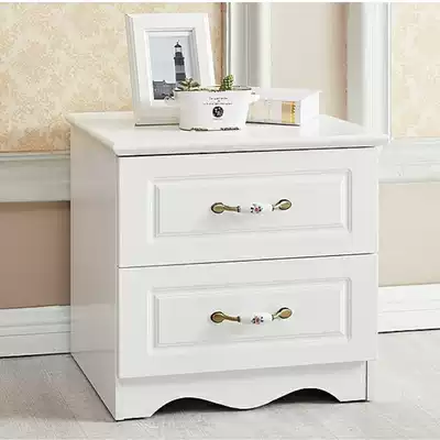 White paint bedside table simple mini multi-function small cabinet assembly simple storage cabinet bedside storage cabinet