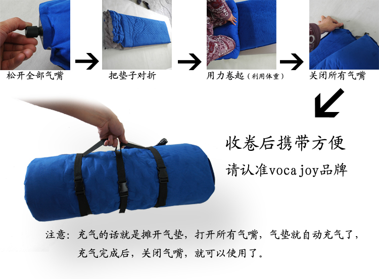 Ngoài trời mở rộng dày đôi ba thảm bơm hơi tự động lều cắm trại nghỉ trưa ăn trưa pad 5cm - Thảm chống ẩm / Mat / Gối xốp lót sàn nhà