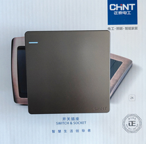 Chint switch NEW2G series NEW2-G07106 large panel dark gray one-on multi-control panel one-on multi-control panel