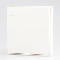 Chint switch socket panel ivory white large panel 16A steel frame one open multi-control switch panel one open multiple