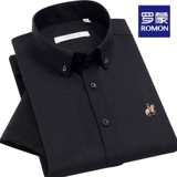 Черная эластичная летняя рубашка для отдыха