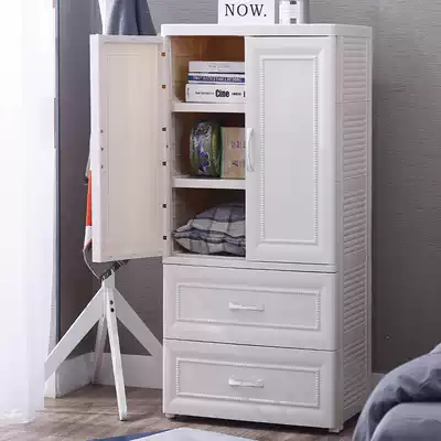 Children's baby wardrobe storage cabinet double door drawer type baby plastic storage cabinet children's wardrobe