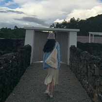 Asakawa wine skirt autumn and winter womens mid-length 2021 new high waist thin all-match knitted a-line skirt tide