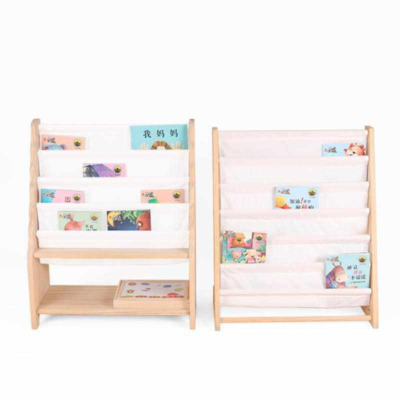 INS customizes Nordic children's room decoration simple bookshelf kindergarten baby solid wood collection shelf bookcase