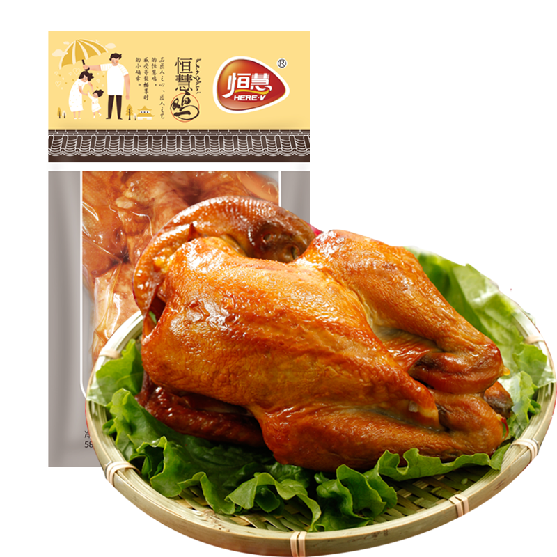 Henghui Henghui chicken 580g desktop smoked chicken shredded chicken grilled chicken ready-to-eat marinated cooked food roast chicken
