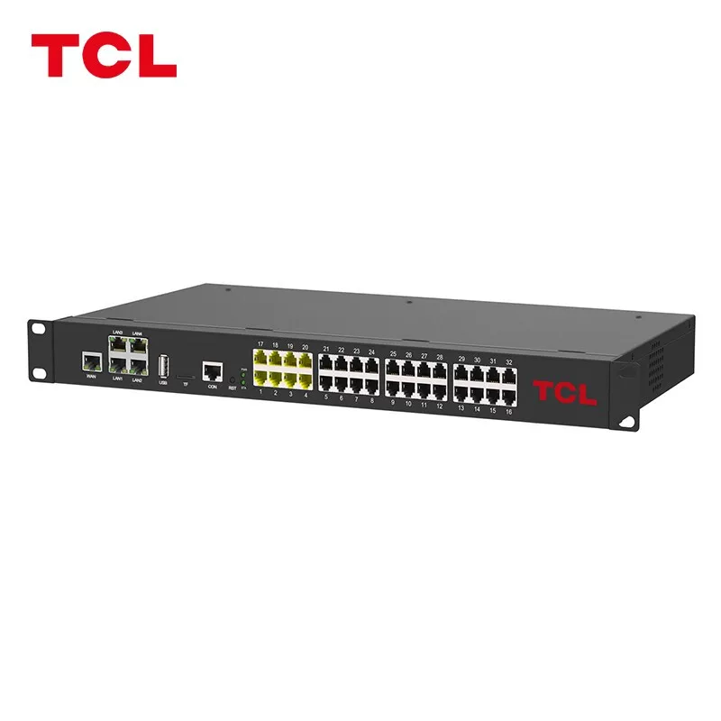 Цифровой сетевой IP-АТС TCL IPPBX, телефонный коммутационный коммутатор с программируемым управлением T800-DP32, LAN VOIP беспроводной телефонный коммутатор, можно расширить до 500 IP, запись звонков