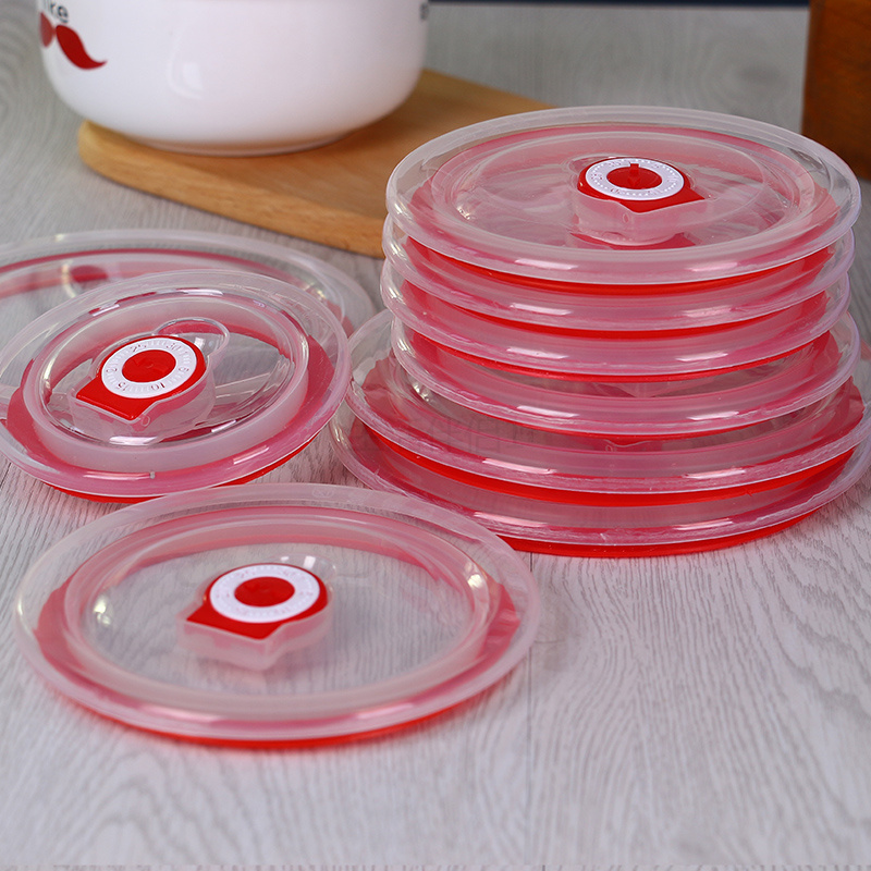 4567-inch refreshing cover sealing cover vacuum cover refreshing bowl cover silicone microwave oven anti-oil cover material plastic