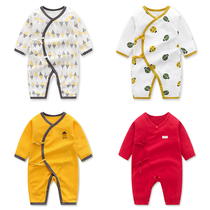 Newborn children monk clothing spring and autumn cotton boneless sewn baby ha clothes newborn baby jumpsuit thin climbing suit