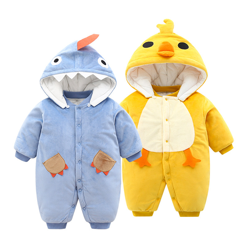 Baby Thickening of Lions and Autumn Winter Plus Cotton Clothing New Baby Khaclothes Out Warm Cotton Clothes Infant Winter Clothing