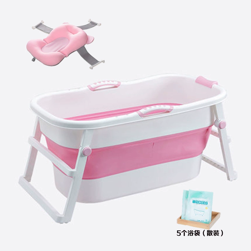 Bể bơi cho trẻ sơ sinh có thể gập lại bồn tắm cho trẻ sơ sinh bồn tắm trẻ em cộng với kích thước có thể ngồi nằm phổ bé tắm