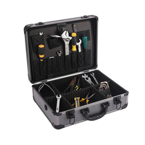 Aluminum Alloy Five Gold Tools Box Hand Maintenance Home Tool Board Display Case Instruments Instrumentation box with lock containing box