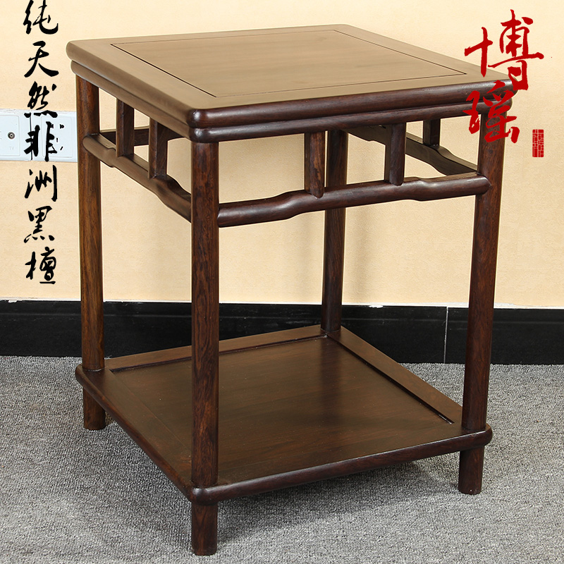 Bo Yao Chinese Mahogany flower stand Ming-style coffee table Ebony solid wood flower bonsai rack Storage rack Qishi fish tank base