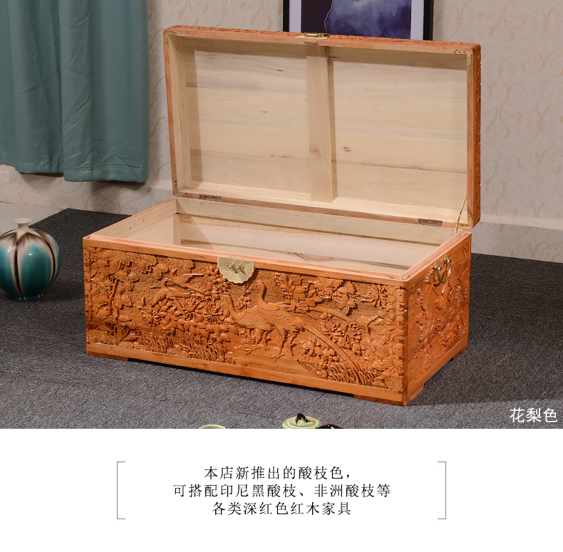 瑶 全 箱 Hộp đựng quần áo cưới chạm khắc hộp thư pháp bằng gỗ của hồi môn - Cái hộp hộp gỗ