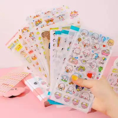 Cartoon hand account stickers diy hand account materials Children's cute decoration small stickers small fresh personality mobile phone stickers