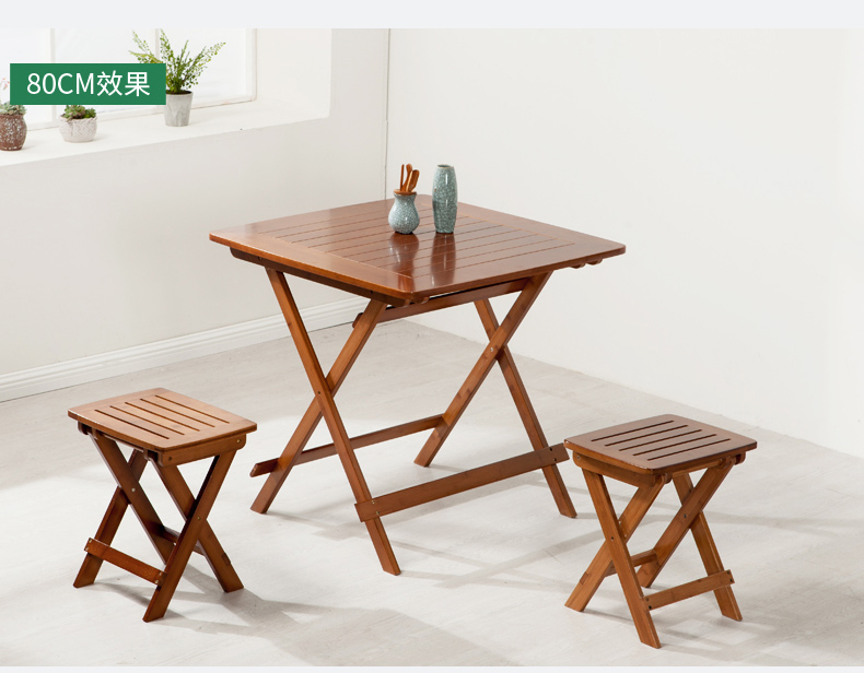 Bàn tre nhỏ Bàn ăn gấp nhỏ Bàn gấp và ghế Bàn đơn giản Giải phóng bàn vuông Bàn ăn đơn giản Tre Bàn ăn tre - Bàn bàn gấp gọn thông minh