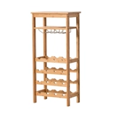 竹庭 Красная винная стойка посадка с твердым деревом винного шкафа дома винная стеклянная стойка для хранения бара