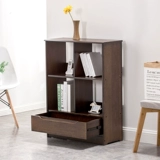 竹庭 Многослойная книжная полка из натурального дерева, современный и минималистичный книжный шкаф, коробочка для хранения