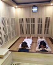 Villa door-to-door construction sweat steam room far infrared whole house customized light wave room full solid wood carbon crystal plate sweat steam high-end