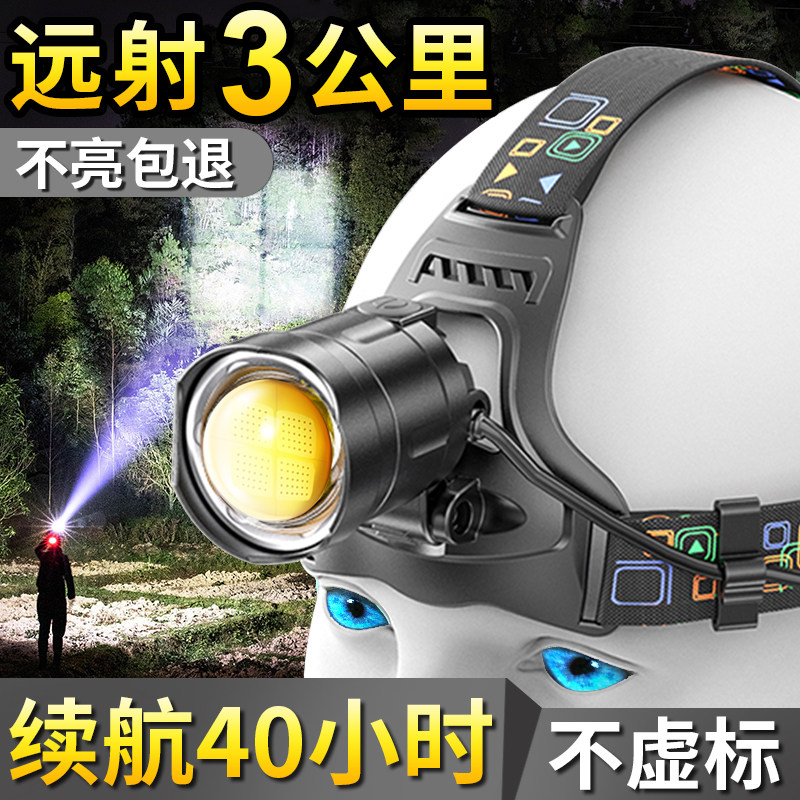 p90 headlight glare over-the-top charging super bright zoom fishing night fishing outdoor miner ultra-long endurance hernia light