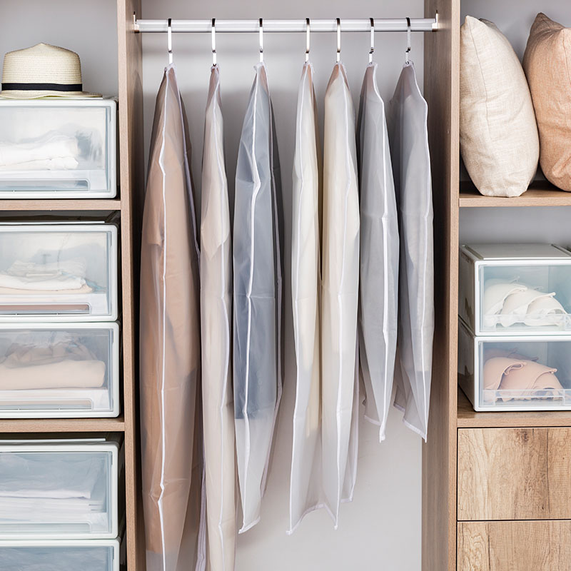 5 clothes for home dust-proof bags Clothing cover clothing transparent hanging collection bag clothes anti-dust cover hanging clothes bags