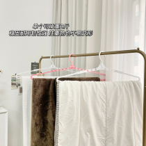Telescopic clothes hanger lengthened windproof dorm room drying bed sheet Quilt Theorizer Non-slip Without Mark Clothes Rack Hung Clothes Rack