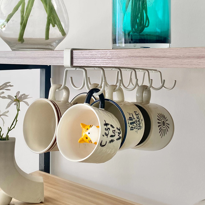 Iron Art Cup Shelf Mark Cup Water Glass Upside Down Drain Shelf Household Hook Multifunction Mug Shelf