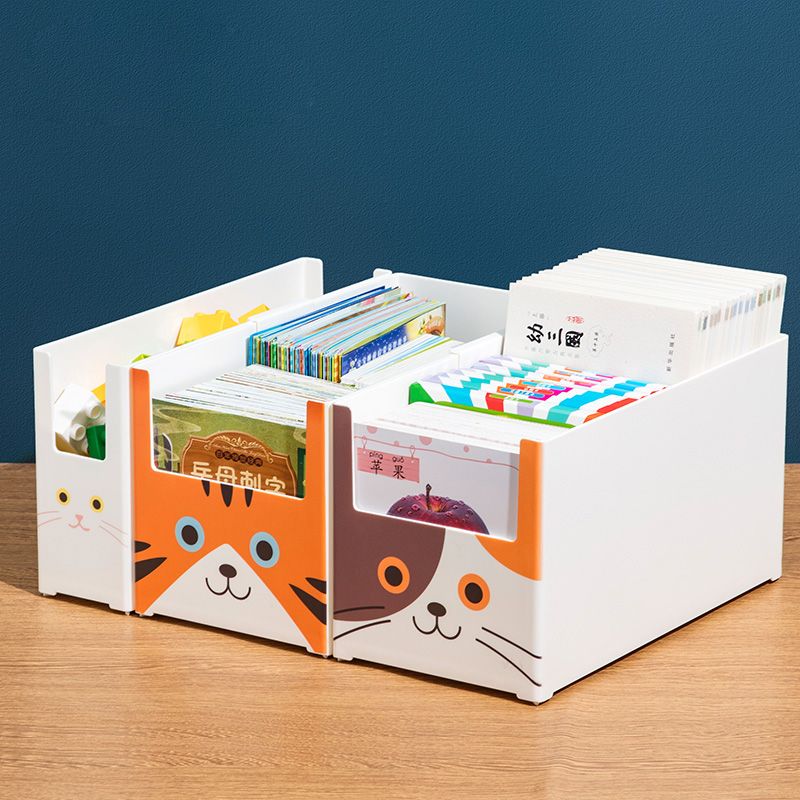 Children's book containing box desktop Superimposed Office Finishing Box Debris Assorting Plastic Basket Bookcase Clothing Book Box