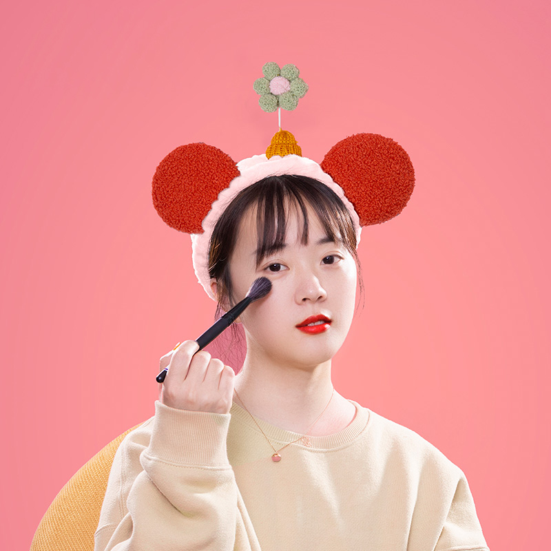 Wash Face Hair Stirrup Korea Cute Sweet Beauty Net Red Katun Wash Gargle Film with binding hair band Binding Wig headwear