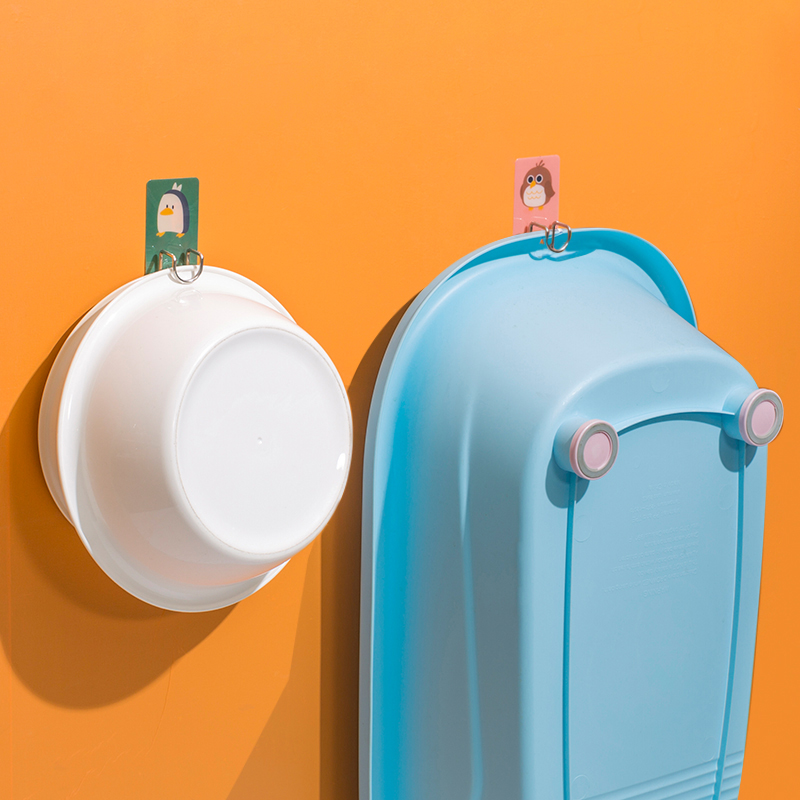 Cartoon Washbasin Hook Multifunction Free Punch Cosmetic Room Bathroom containing face basin Shelf Wall-mounted Basin shelf
