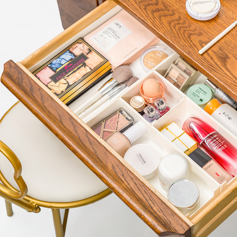 Drawer compartment storage box plastic desktop Japanese stationery storage kitchen storage organizer drawer compartment organizer box