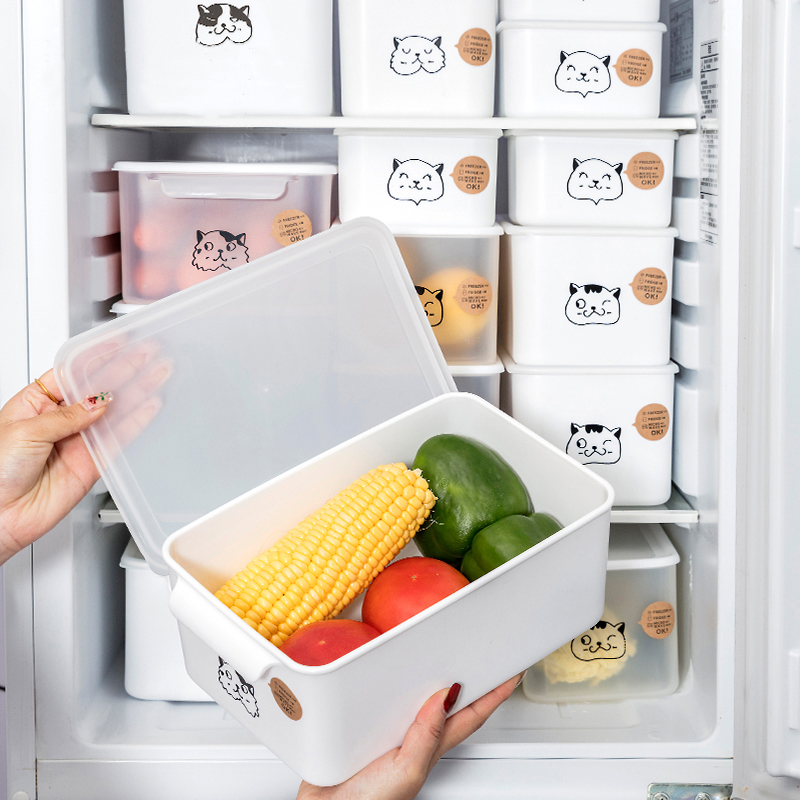 Fridge refreshing box with lid kitchen Vegetable Five Valley Containing Box Refrigerated Frozen Sealed Box Fruit And Vegetable Storage Box