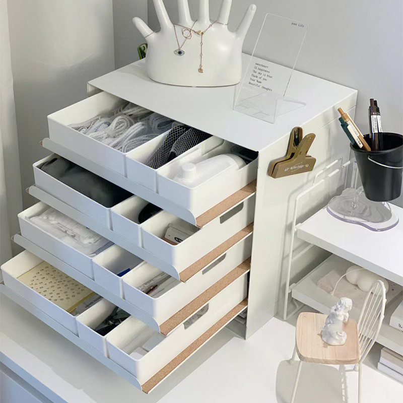 Desktop Letter Disc Containing compartment Compartment Compartment Box of drawers Storage box Xuanguan Contained God Instrumental Dormitory Desk Stationery Finishing Box-Taobao