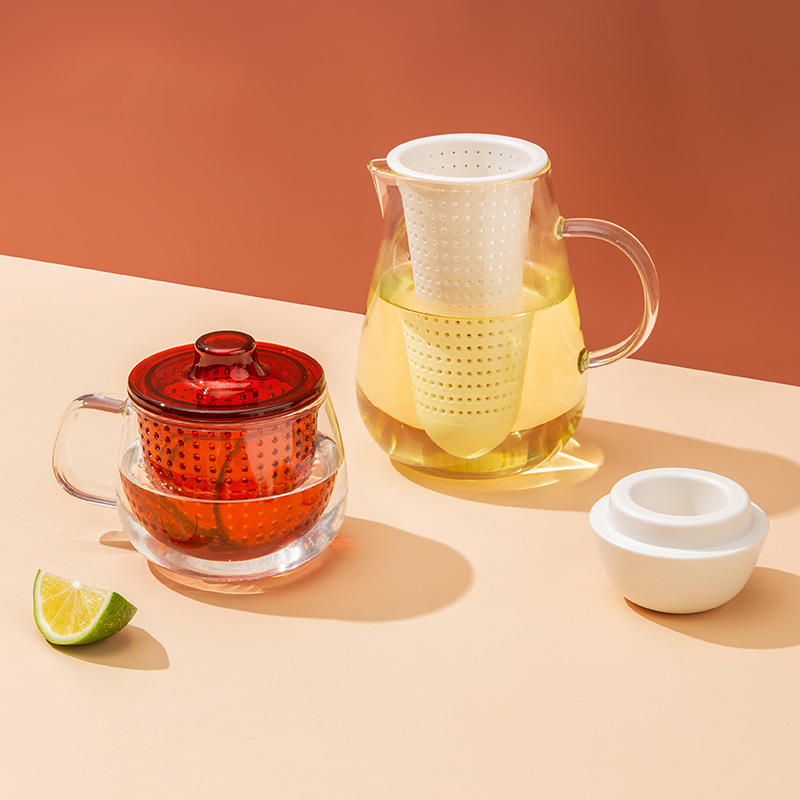 Poly Cute Glass Tea Flower Cups Home Living Room Office High Temperature Resistant Large Capacity Teapot Creative Drinking Water Cups