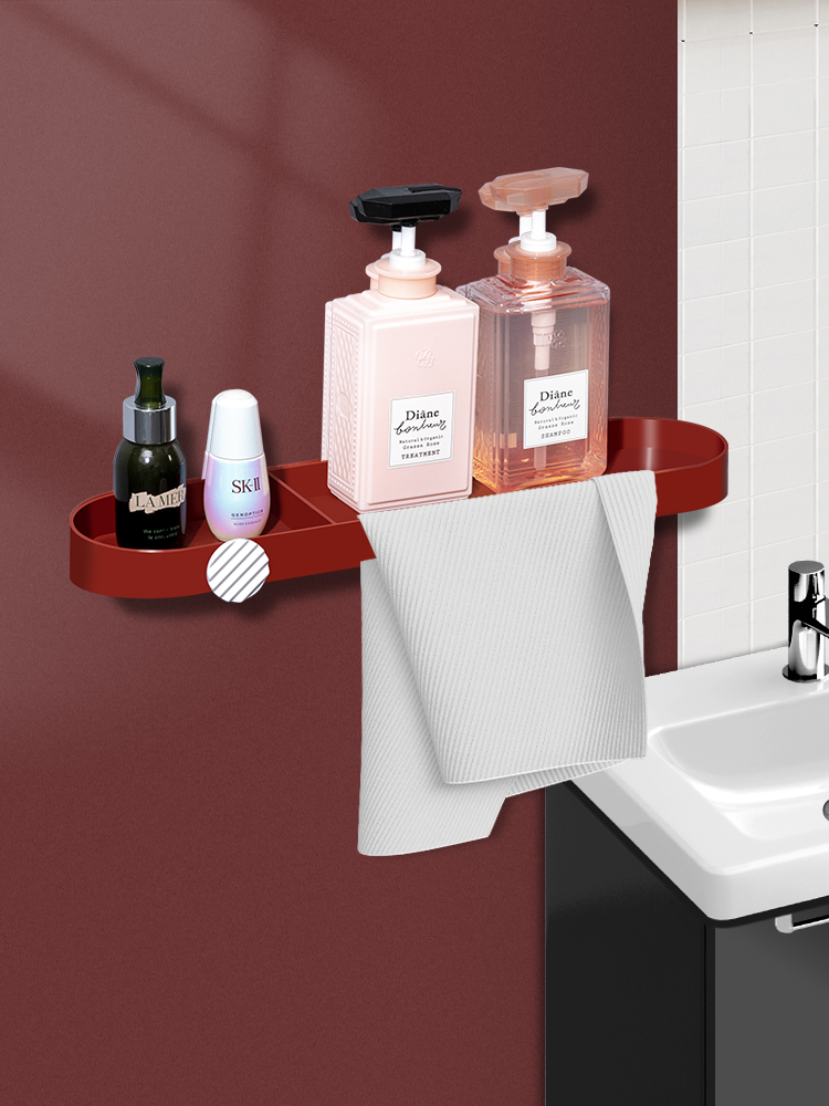 Poly cute powder room towel rack toilet bathroom free hole storage rack Nordic simple creative storage rack