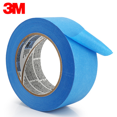 3m2090 băng che màu xanh lam 3M ô tô phun mặt nạ trang trí sơn tường sơn bảo vệ băng kiểm tra công nghiệp Máy in 3D băng đặc biệt 48mm * 54.8m băng dính giấy dán tường 
