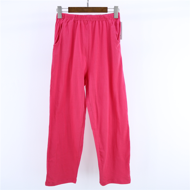 Mùa xuân và mùa thu quần cotton nam và nữ quần ngủ thể thao lỏng lẻo cộng với bãi mỡ lớn buổi sáng thực hành eo quần cotton nhà quần jean ống rộng nam