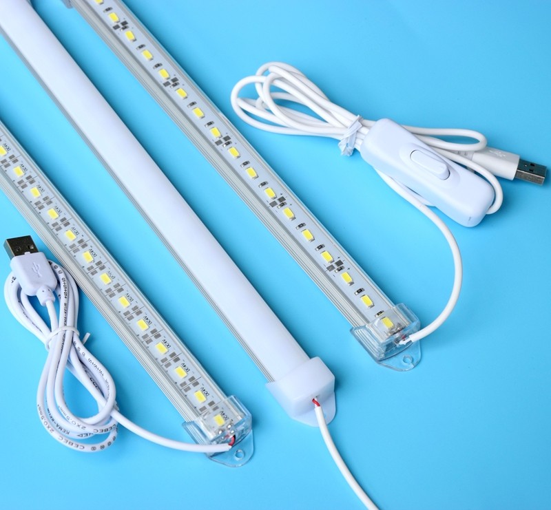 USB lighting tube LED light strip operation power supply mobile charging lamp dormitory sleeping room ground stand lamp 5V light with table light cool down lamp