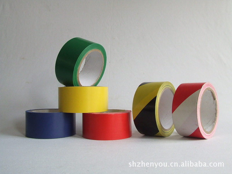 Warning tape PVC yellow black zebra tape warning landmark isolation scribing tape pasted with green white red