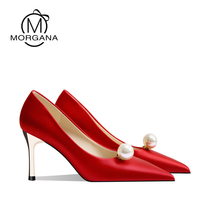 Wedding shoes Summer women 2022 The new show and the main wedding dress Two wearing not tiring silk bridal shoes can normally be worn