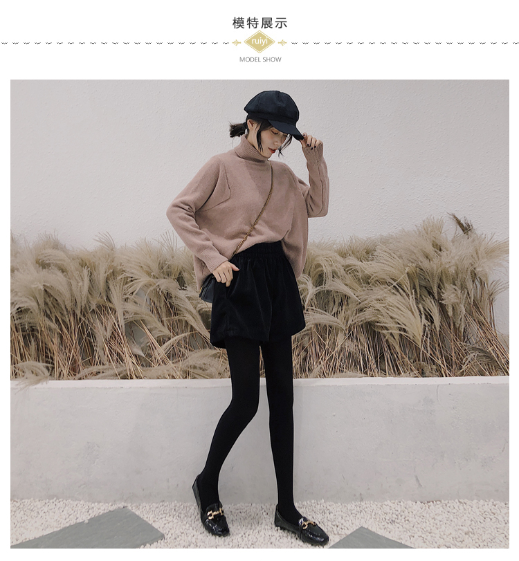 Phụ nữ mang thai quần short mùa thu đông 2018 mới mặc thời trang mẹ mặc mang thai nâng bụng dưới quần rộng quần bầu thời trang