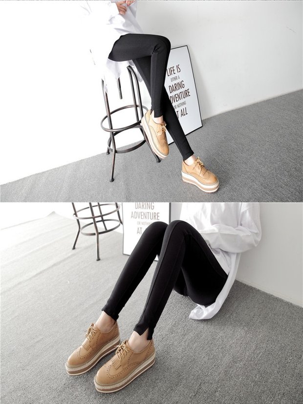 2018 bà bầu mới chạm đáy quần mùa thu Hàn Quốc phiên bản mặc cotton chia bụng nâng chân quần mùa thu thủy triều mẹ đồ bầu