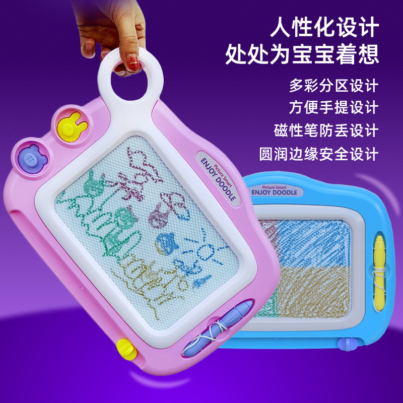 3 pieces 15% off children's color magnetic drawing board trumpet magic erasable plastic basket writing board baby learning to draw