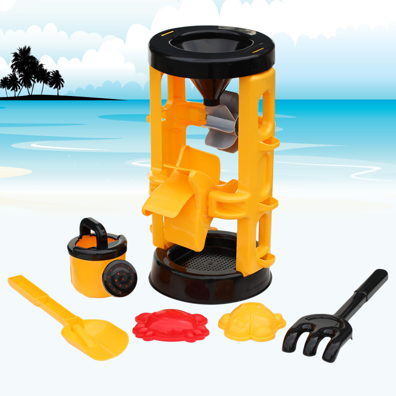 Large thickened hourglass large leak hole play cassia stone children's plastic beach toy set baby outdoor