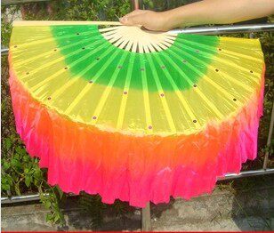 Dance Fan Dancing Fan Seedlings Song Fan 1 Ruler 18 Polished Fan Bone Double-sided Tricolor Dancing Fan Wholesale
