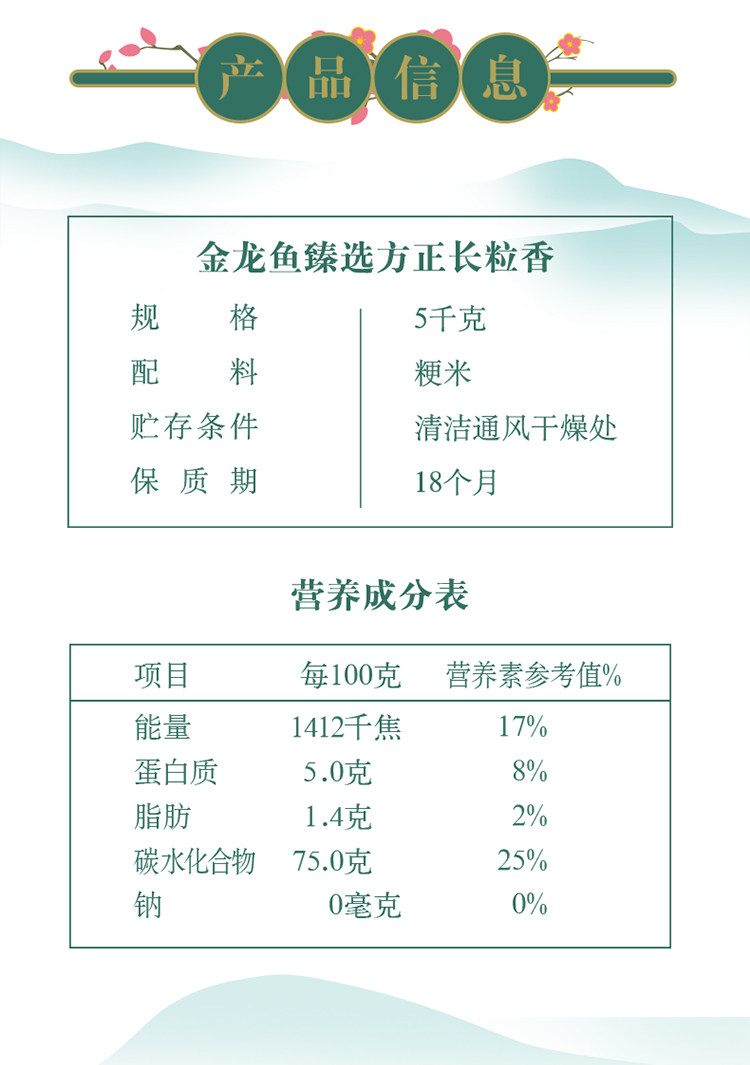 安享好物 安享C级粳米-金龙鱼臻选 方正长粒香 国标