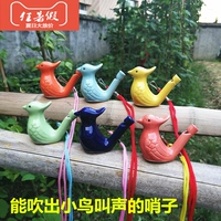 Красочная птичья свистка керамическая вода птица свистка живописные уличные киоски детские игрушки свисток оптовые птицы свист