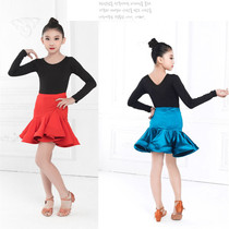 New Latin dance dresses girls children rehearsal to perform less children dance dresses suit Spring summer season one-piece clothes