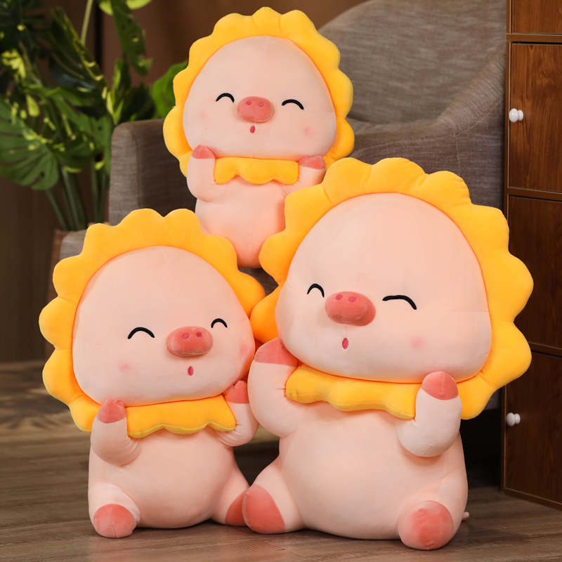 Cute pig doll plush toy pig doll bed super soft sleeping pillow girl doll birthday gift