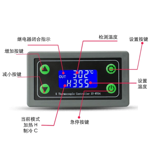 Wi -Fi Long -Range High -Temperature Digital Deprater Controller K Type Thermocouple High -Temperature Controller -99 ~ 999 градусов xy -Wt04