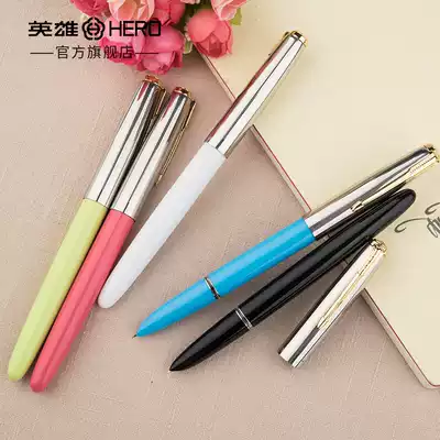Hero pen 616plus color pen body primary school students with boys and girls writing practice pen multi-color lettering classic retro dark tip vintage upgrade pen